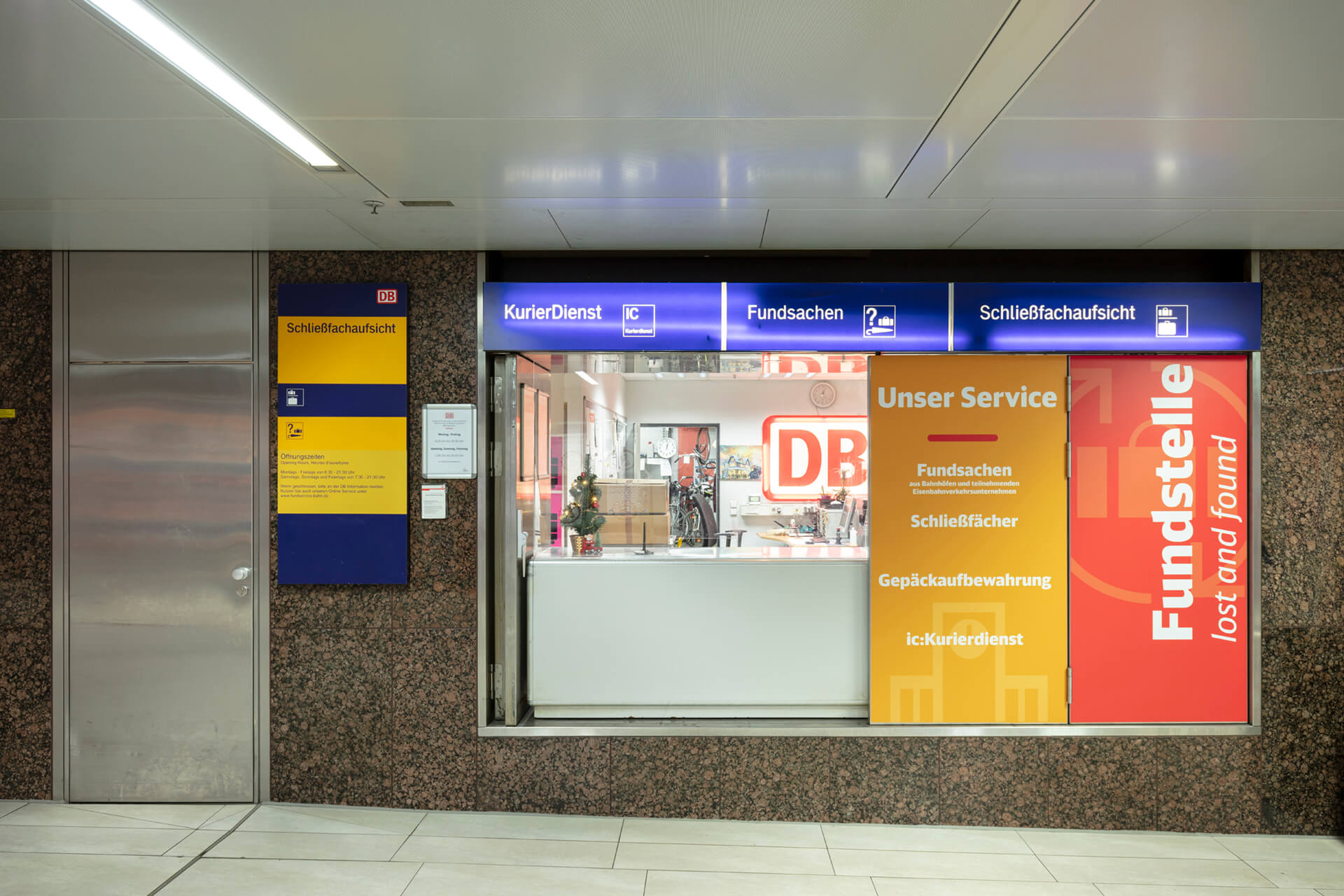 Deutsche Bahn Fundbüro am Düsseldorfer Hauptbahnhof
