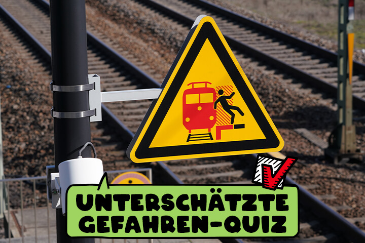 Kennst du die unterschätzten Gefahren im Bahnverkehr? Mach das Quiz und teste deine Wissen!